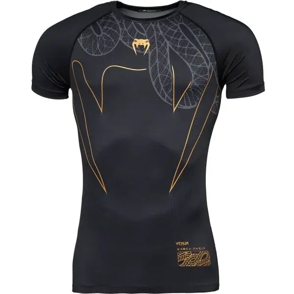 Venum SERPENTI SHORT SLEEVE RASHGUARD Kompresné tričko, čierna, veľkosť