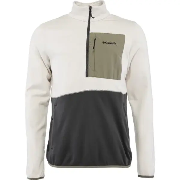 Columbia HIKE 1/2 ZIP Pánska mikina, béžová, veľkosť