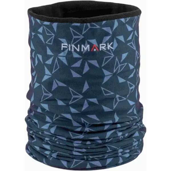 Finmark MULTIFUNCTIONAL SCARF WITH FLEECE Multifunkčná šatka, tmavo modrá, veľkosť UNI