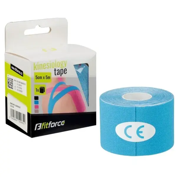 Fitforce KINETAPE Kineziologický tejp, svetlomodrá, veľkosť