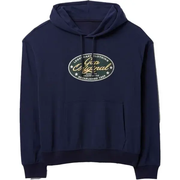 GAP LOGO ORIGINAL Pánska mikina, tmavo modrá, veľkosť