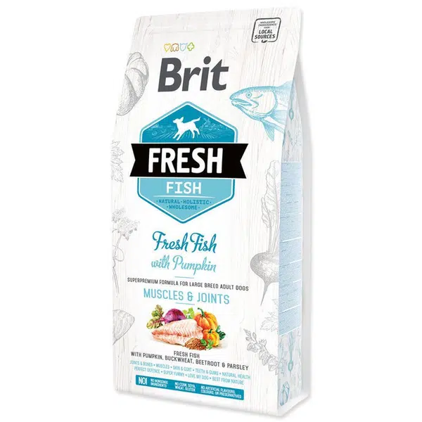 Brit Fresh Fish & Pumpkin Adult Large Muscle & Joints 2,5 kg | Granule pre psov
