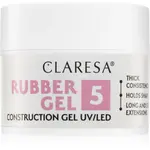 Claresa Rubber Gel Construction Gel UV/LED gélový lak pre predĺženie nechtov odtieň 05 12 g