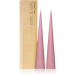 ester & erik cone candles old rose (no. 39) dekoratívna sviečka 2x25 cm