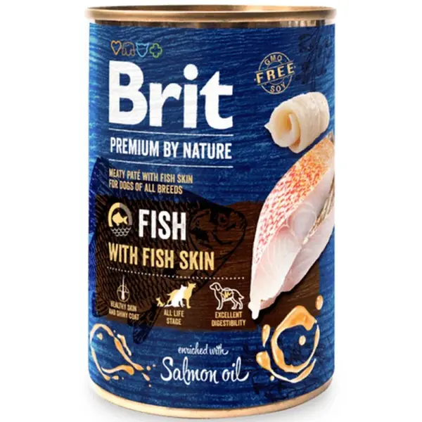 Brit konzerva Premium by Nature Fish & Fish Skin 800 g | Konzerva pre psov