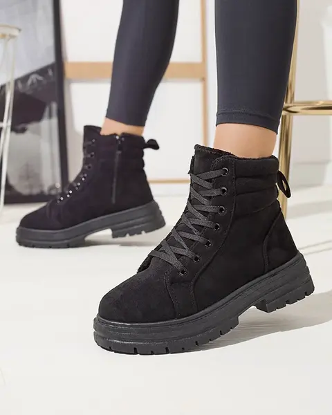 Resti Women's insulated trapper boots in black colozre Tivica - Footwear