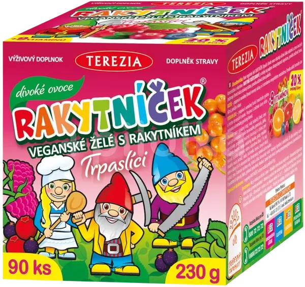 TEREZIA Company Rakytníček Veganské želé divoké ovoce 90 ks