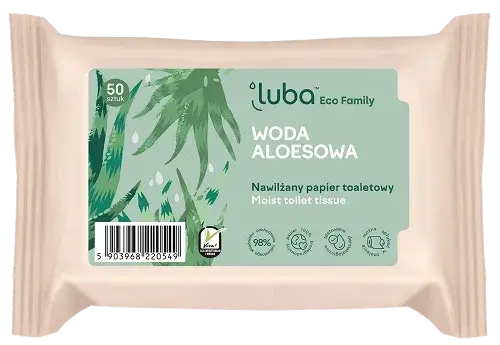 LUBA vlhčený toaletný papier - aloe 50 ks