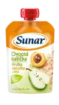 SUNAR kašička ovocná kapsička hruška, marhuľa, ovsené vločky 6m+ 120 g