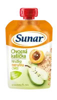 SUNAR kašička ovocná kapsička hruška, marhuľa, ovsené vločky 6m+ 120 g