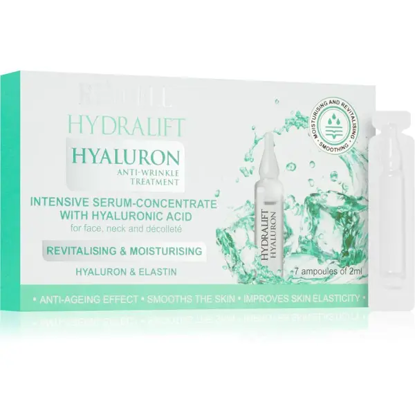 Revuele Hydralift Hyaluron Ampoules Intensive Serum Concentrate intenzívne hydratačné sérum na tvár, krk a dekolt 7x2 ml