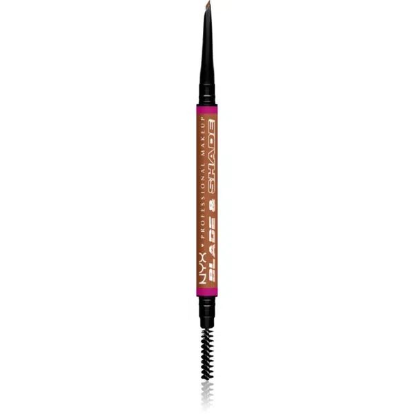 NYX Professional Makeup Blade & Shade ceruzka na obočie s kefkou odtieň 05 Auburn g