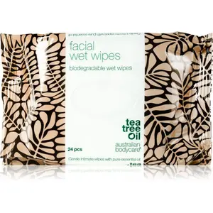 Australian Bodycare Tea Tree Oil čistiace a odličovacie obrúsky na tvár 24 ks