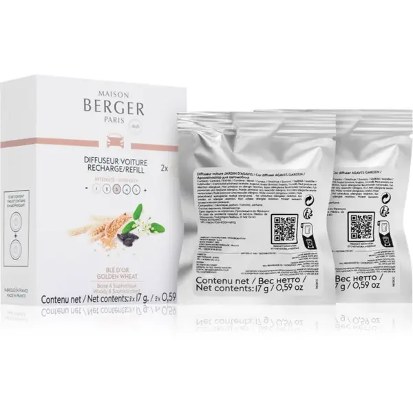 Maison Berger Paris Quintessence Golden Wheat vôňa do auta náhradná náplň 2x17 g