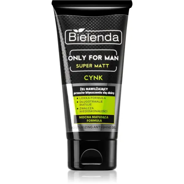 Bielenda Only for Men Super Mat hydratačný gel proti lesknutiu pleti a rozšíreným pórom 50 ml