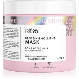so!flow High Porosity Hair Protein-Emollient Mask posilujúca maska pre lámavé a namáhané vlasy 400 ml
