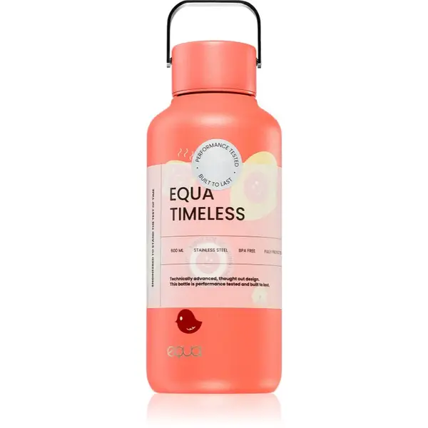 Equa Timeless fľaša na vodu z nehrdzavejúcej ocele malá farba Sunny Side Up 600 ml