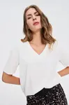 Marisse White V-Neck T-Shirt