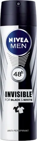NIVEA Men Sprej antiperspirant pre mužov Invisible for Black & White 150 ml