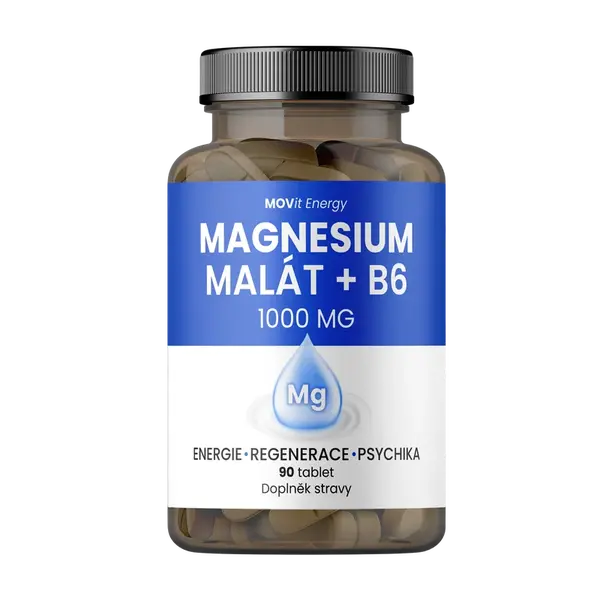 MOVIT ENERGY Magnesium Malát 1000 mg + B6, 90 tabliet