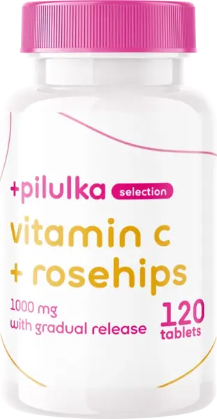 PILULKA SELECTION Vitamín C 1000 mg so šípkami s postupným uvoľňovaním 120 tabliet