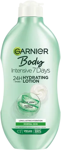 GARNIER Body Intensive 7 Days hydratačné telové mlieko s výťažkom z aloe vera na normálnu pokožku, 400 ml