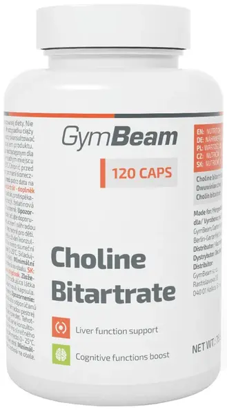 GYMBEAM Cholín Bitartrát 120 kapsúl