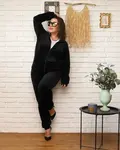 Resti Black women's tracksuit set PLUS SIZE