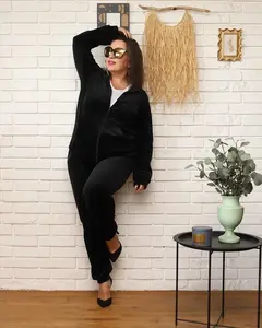 Resti Black women's tracksuit set PLUS SIZE