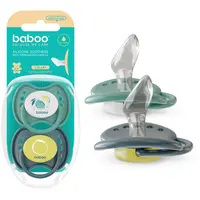 Baboo Soothers Silicone Orthodontic with Case cumlík Lagoon Fiesta 6-12 m 2 ks