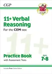 11+ CEM Verbal Reasoning Practice Book & Assessment Tests - Ages 7-8 (with Online Edition) - CGP Books