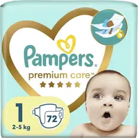 Pampers Premium care pleny velikost 1 72 kusů