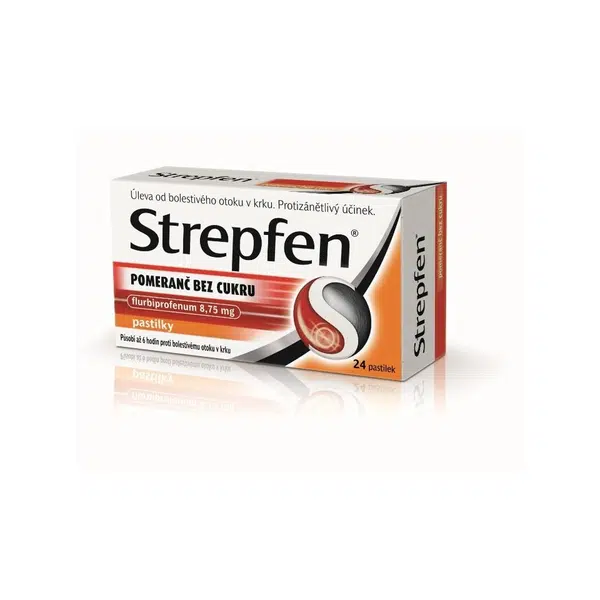Strepfen Pomeranč bez cukru 24 pastilek