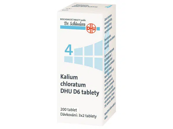 Kalium Chloratum DHU D6(D12) 200 neobalených tablet