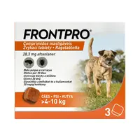 Frontpro Antiparazitární žvýkací tablety pro psy (4-10 kg) 3 tablety