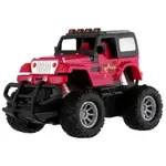 Auto RC terénne 14cm plast 27MHz na batérie so svetlom ružové