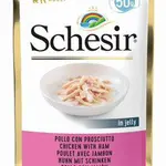 Schesir Cat Kapsa Adult Kuře/šunka 50g