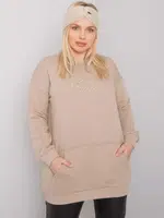 Béžové klokaní mikiny větší velikosti