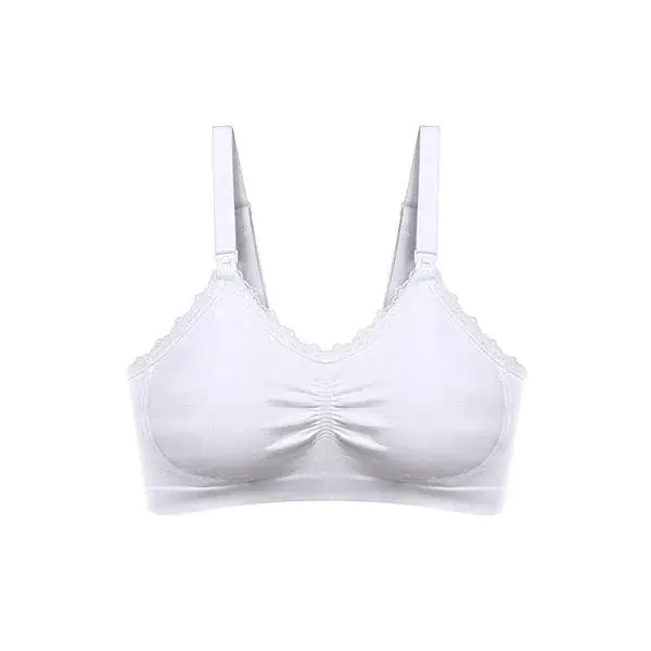 BABYONO Podprsenka tehotenská a na dojčenie biela veľ. E70-75