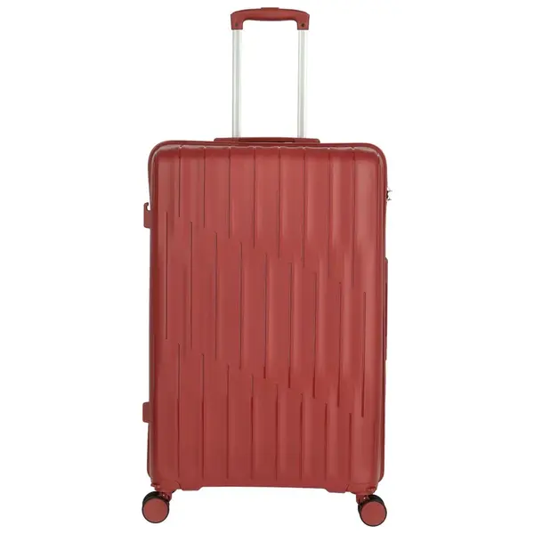 Cestovní plastový kufr Galaxy velikost L, tmavě červený
