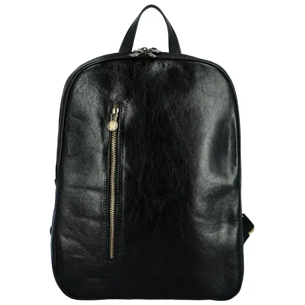 Luxusní kožený batoh Delami Corneli, černý