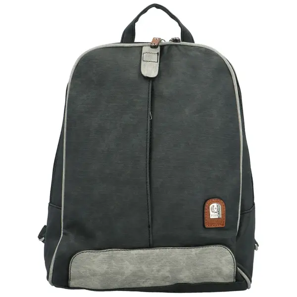 Trendy dámský koženkový batoh Timotheus, černošedý