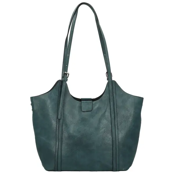 Módní dámská koženková kabelka na rameno Persida, modrá