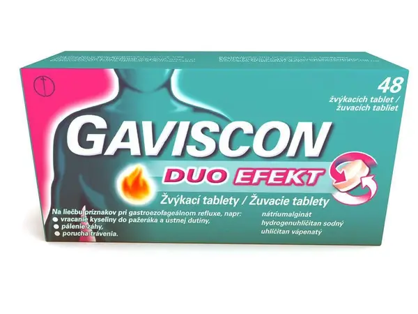 Gaviscon Duo Efekt 48 žvýkacích tablet