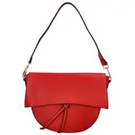 Dámská luxusní kožená malá kabelka Chiara, červená