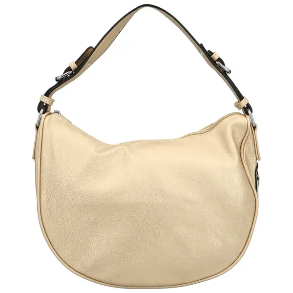 Příjemná dámská koženková kabelka na rameno Sula,  zlatá