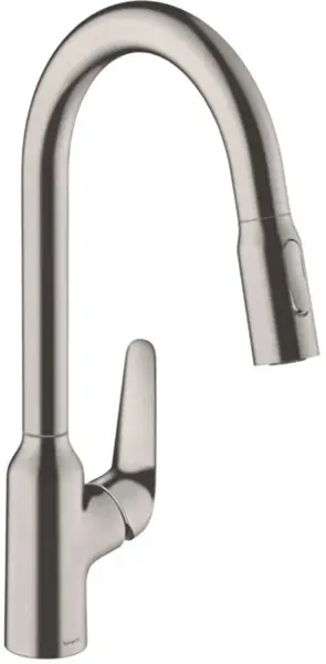 Hansgrohe Focus M42 - Dřezová baterie M4216-H220 s výsuvnou sprškou, vzhled nerezu 71820800