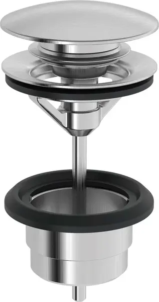 Hansa Príslušenstvo - Umývadlová výpusť Push-Open, brúsená oceľ 0764010080