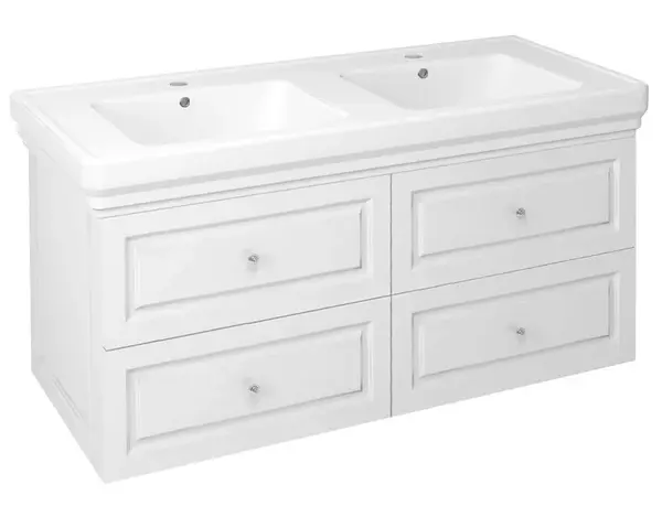 Sapho Violeta - Umývadlová skrinka, 116x52x49 cm, 4 zásuvky, biela VI125-3131