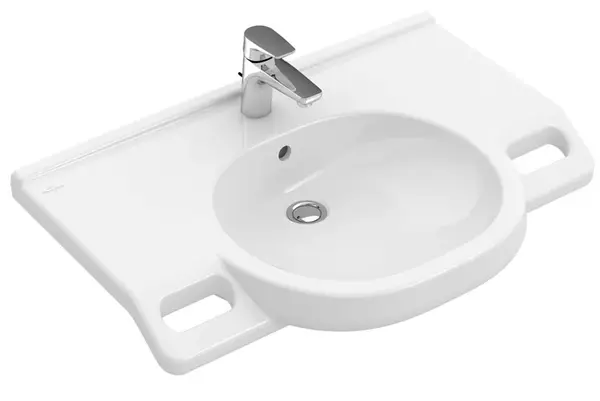 Villeroy & Boch ViCare - Umývadlo Vita 80x55 cm, s prepadom, otvor na batériu, alpská biela 41208001